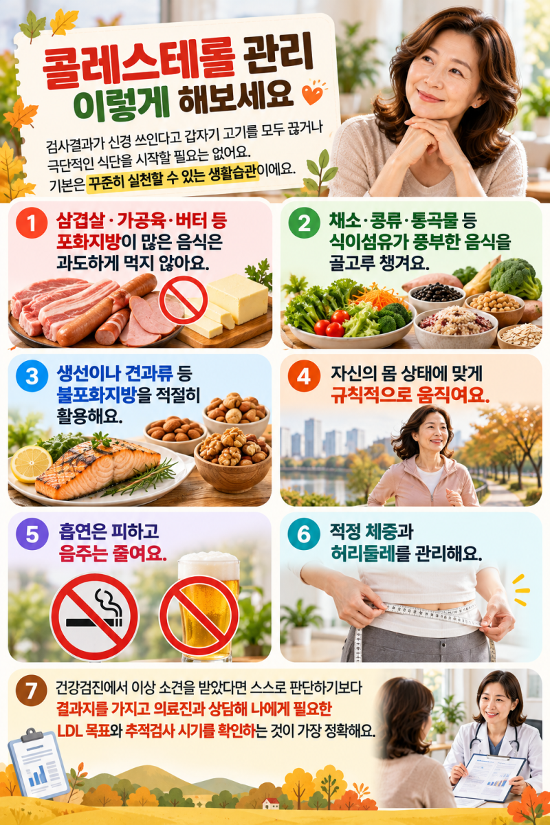 건강검진 총콜레스테롤 222, 고지혈증일까? LDL·HDL을 같이 봐야 하는 이유