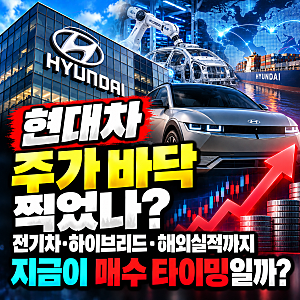 현대차 주가 바닥 찍었나? 전기차·하이브리드·해외 실적까지, 지금이 매수 타이밍일까?