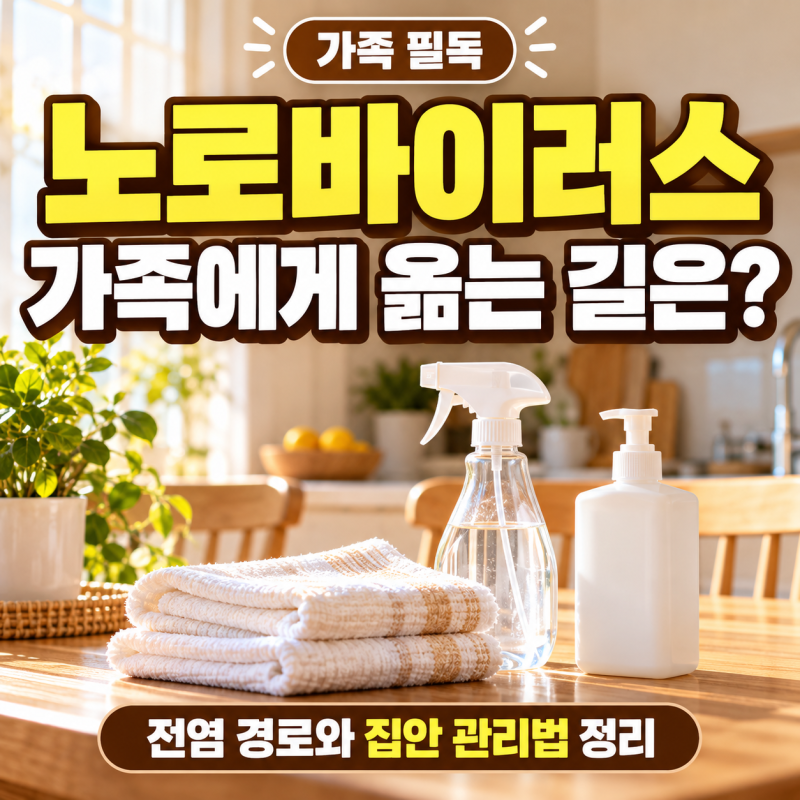 이거 모르면 가족 전체가 옮을 수 있다는 노로바이러스 전염 경로