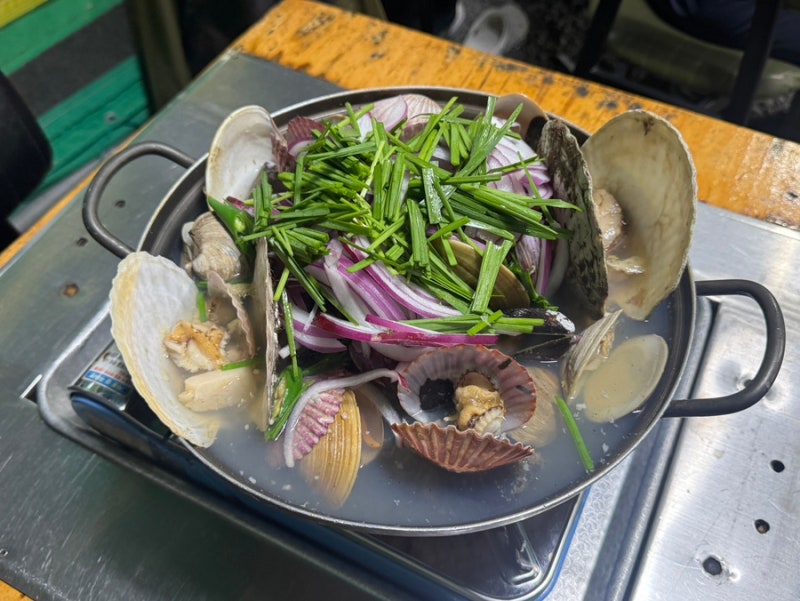 경주 야장맛집 조개탕 생새우 맛집 수도산조개구이 칼국수 추가 주차장 웨이팅