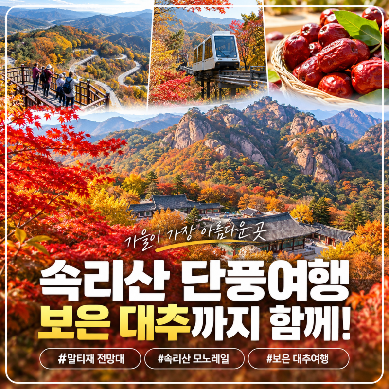 속리산 단풍여행 코스에 보은 대추여행까지 넣어보세요