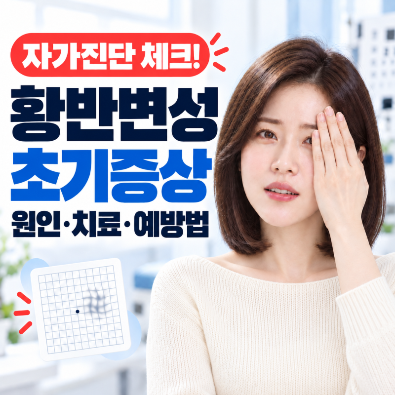 황반변성 초기증상과 원인, 치료부터 예방법까지 완벽 정리 (자가진단 포함)