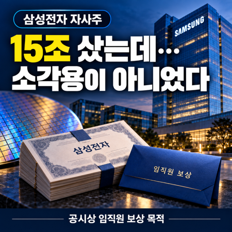 “샀으면 소각하는 줄 알았는데…” 삼성전자 15조 자사주, 목적부터 달랐다