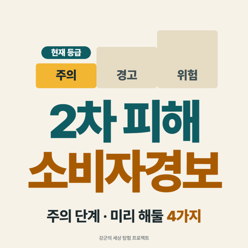 [정보유출] 2차 피해 소비자경보 총정리, 지금 할 일 4가지 체크리스트