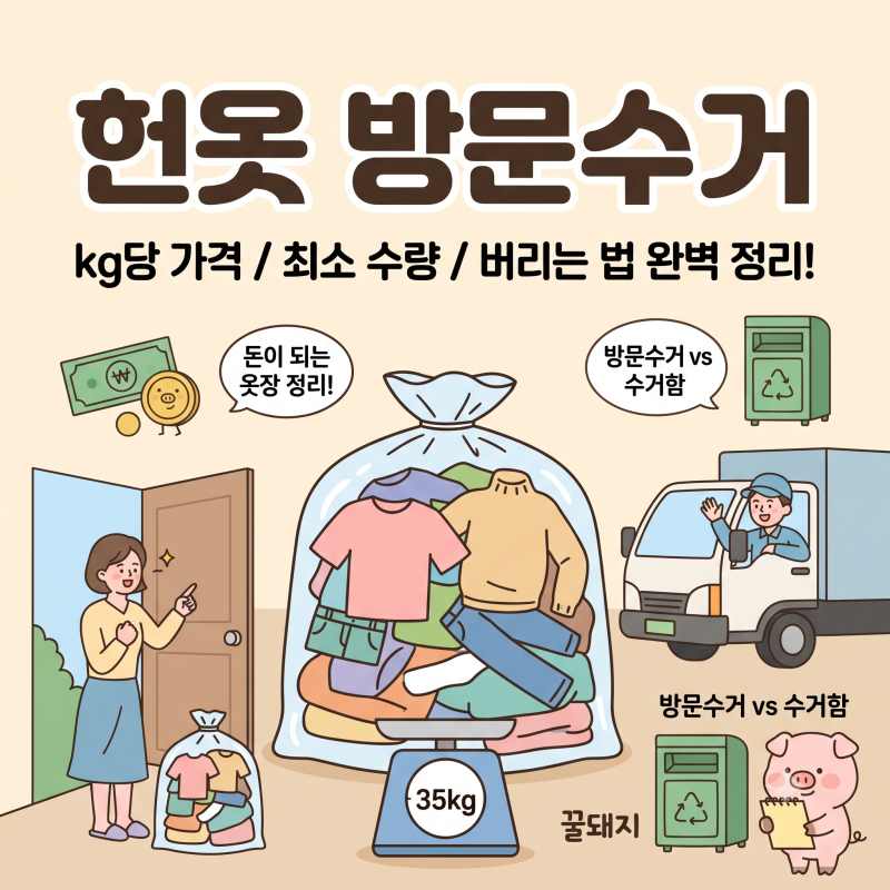 헌옷 방문수거 kg당 가격부터 최소 수량, 헌옷 버리는 법까지