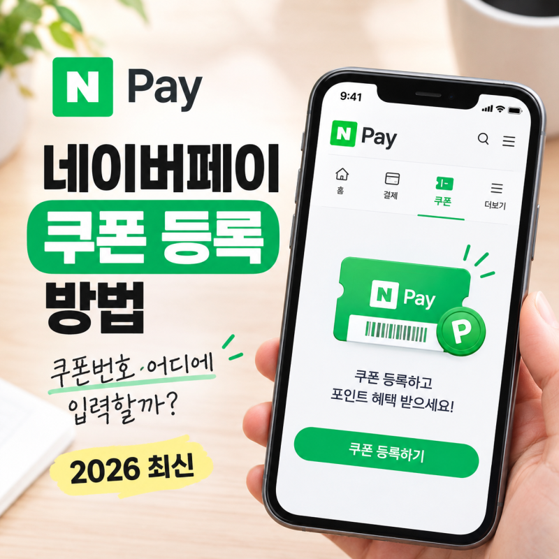 네이버페이 쿠폰 등록 방법, 쿠폰번호 어디에 입력할까? 2026 최신