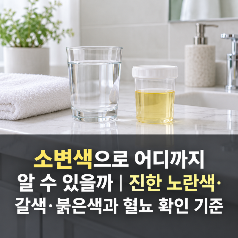소변색으로 어디까지 알 수 있을까｜진한 노란색·갈색·붉은색과 혈뇨 확인 기준
