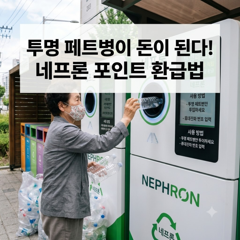 버려지는 투명 페트병이 돈이 된다? 네프론 포인트 적립 및 현금 환급법