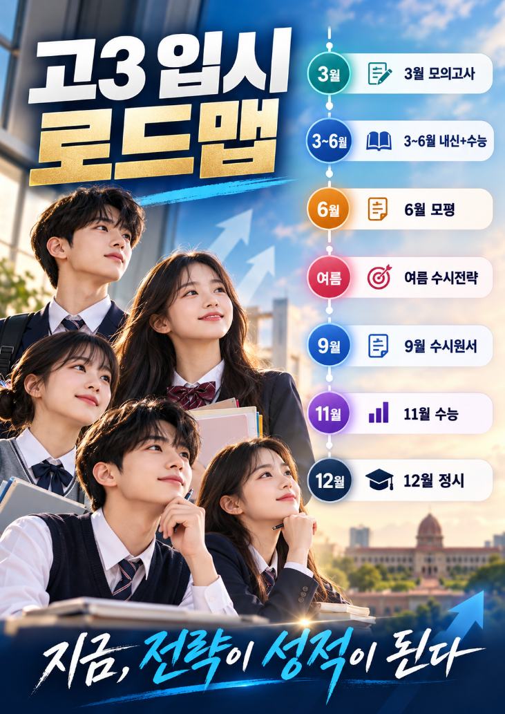 [No.18] 고3은 무엇을 언제 준비해야 할까? - 3월부터 수능·수시·정시까지 1년 일정표