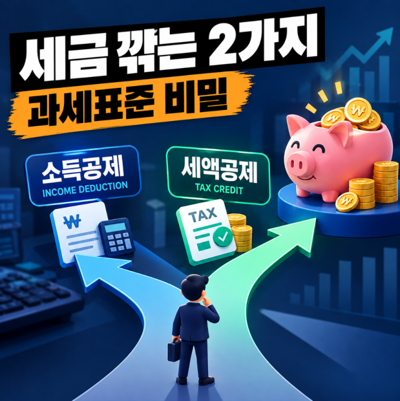 연말정산 소득공제 세액공제 차이점, 과세표준 구간별 유리한 공제는?