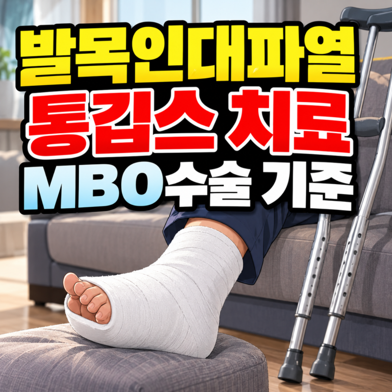 발목인대파열 통깁스 치료와 mbo수술 기준, 깁스치료비 청구 방법
