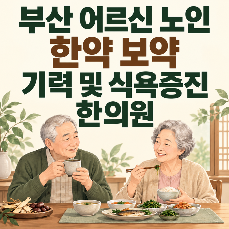 부산 어르신 노인 한약 보약 기력 및 식욕증진 한의원