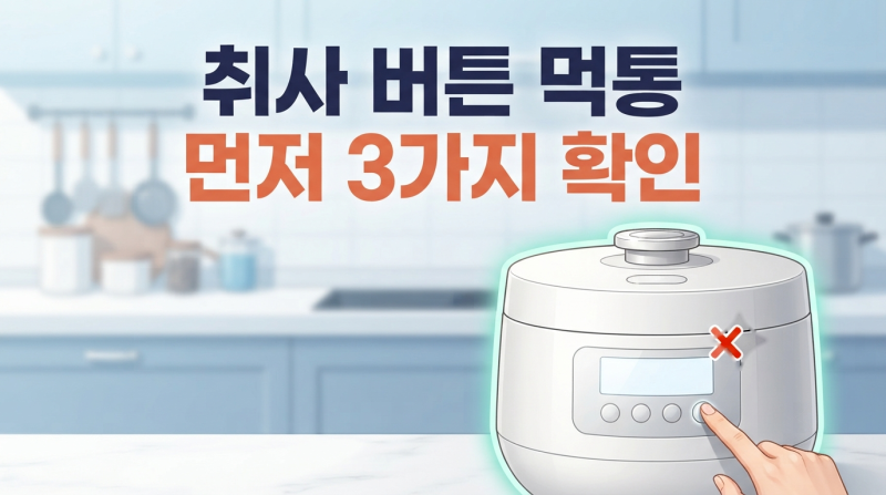 쿠쿠 밥솥 취사 버튼 먹통, 원인 3가지만 확인해요