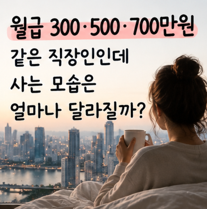 “월급 300·500·700만원” 같은 직장인인데 사는 모습은 얼마나 달라질까?