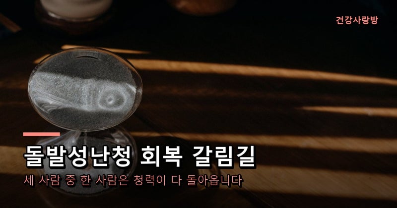 돌발성 난청 청력이 다 돌아오는 3명 중 1명은 어떻게 갈리나요?
