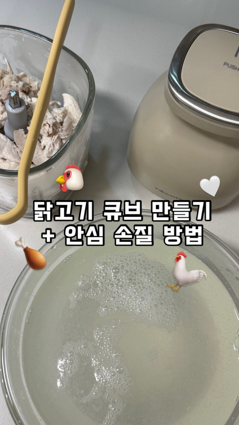 닭고기 큐브 만들기｜초기 토핑이유식 닭안심 손질부터 냉동까지