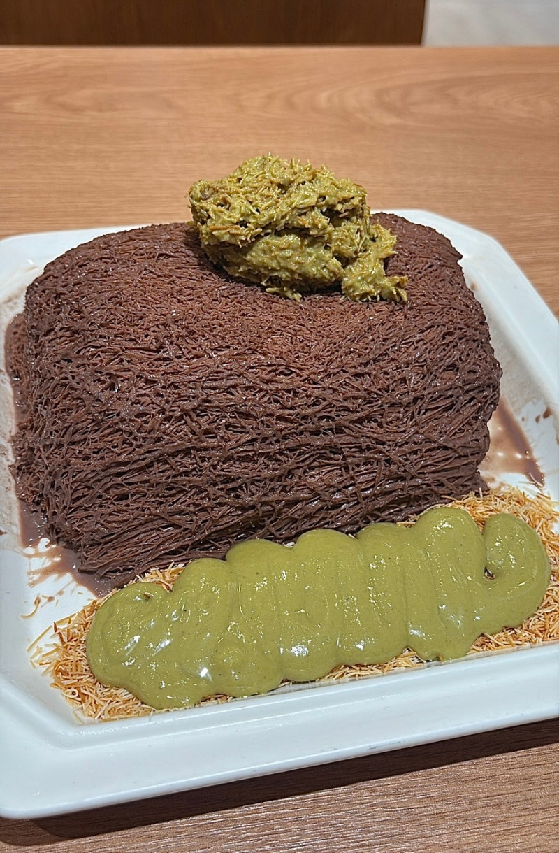 [광주 카페: 사실빙 광주하남점] 두바이 초코 실타래 빙수 후기 주차 배달 포장｜광주 커피 ....