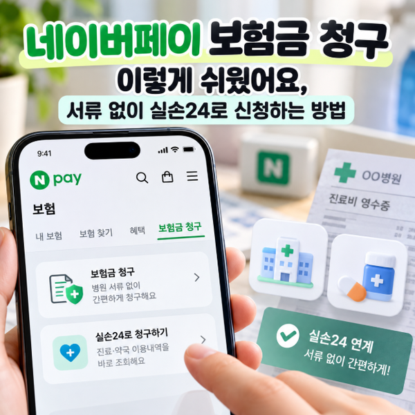 네이버페이 보험금 청구 이렇게 쉬웠어요, 서류 없이 실손24로 신청하는 방법