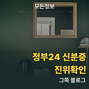 "부동산 계약 전 진짜 주인이 맞는지 찜찜하다면?" 정부24 신분증 진위확인 조회 방법과 주민....