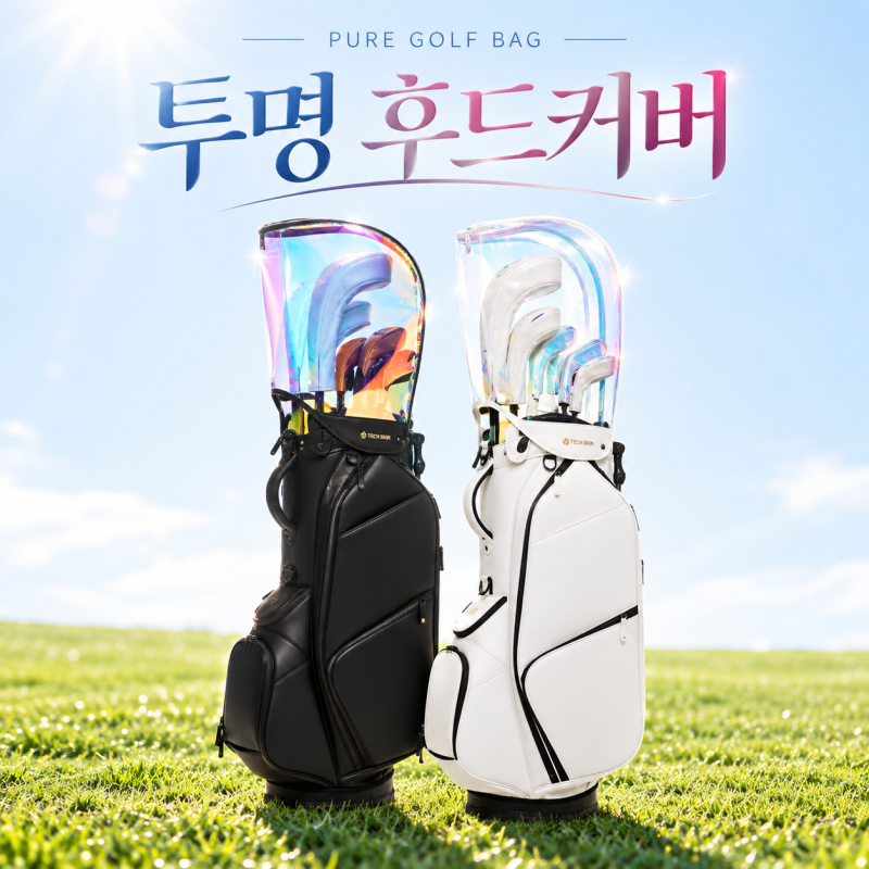 골프백 투명 후드커버 테크스킨 퓨어커버 ⛳ 가리지 않고 보여주면서 보호한다!