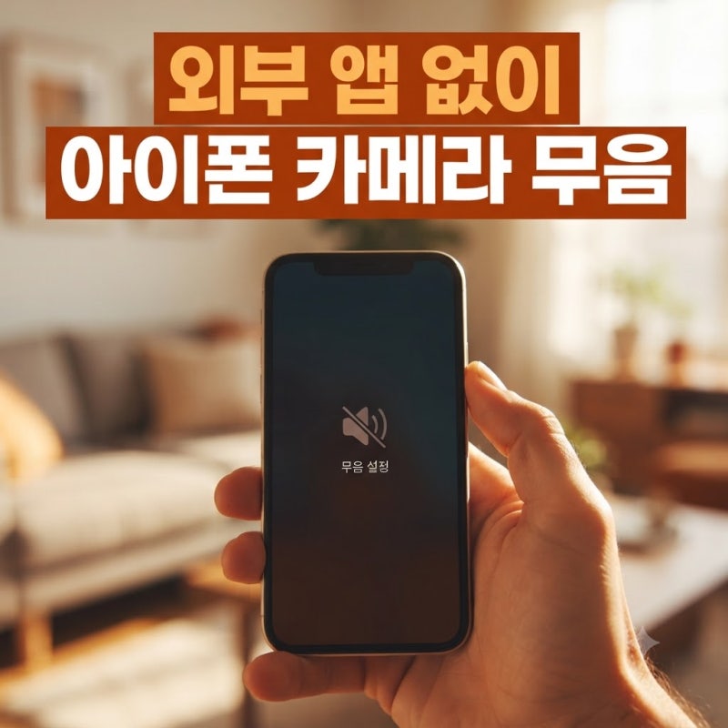 "앱 없이도 된다" 아이폰 카메라 셔터음 없애는 법 (무음설정)
