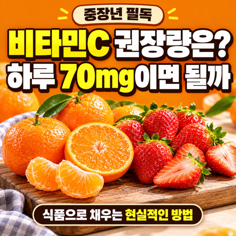 비타민C 하루 권장량 70mg, 식품으로 채우는 현실적인 방법