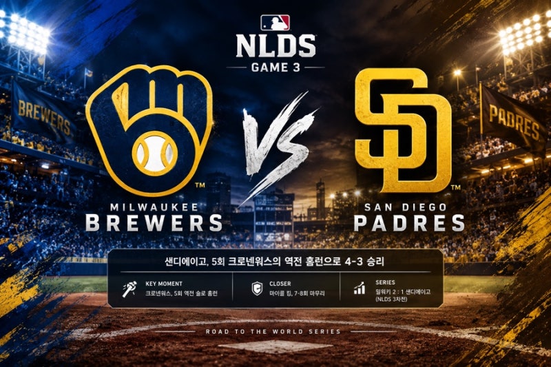 2026/10/07 MLB NLDS 3차전 MIL vs SD