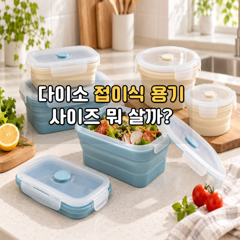 다이소 접이식 실리콘 용기 뭐가 다를까? 용량별 선택 포인트와 사용팁