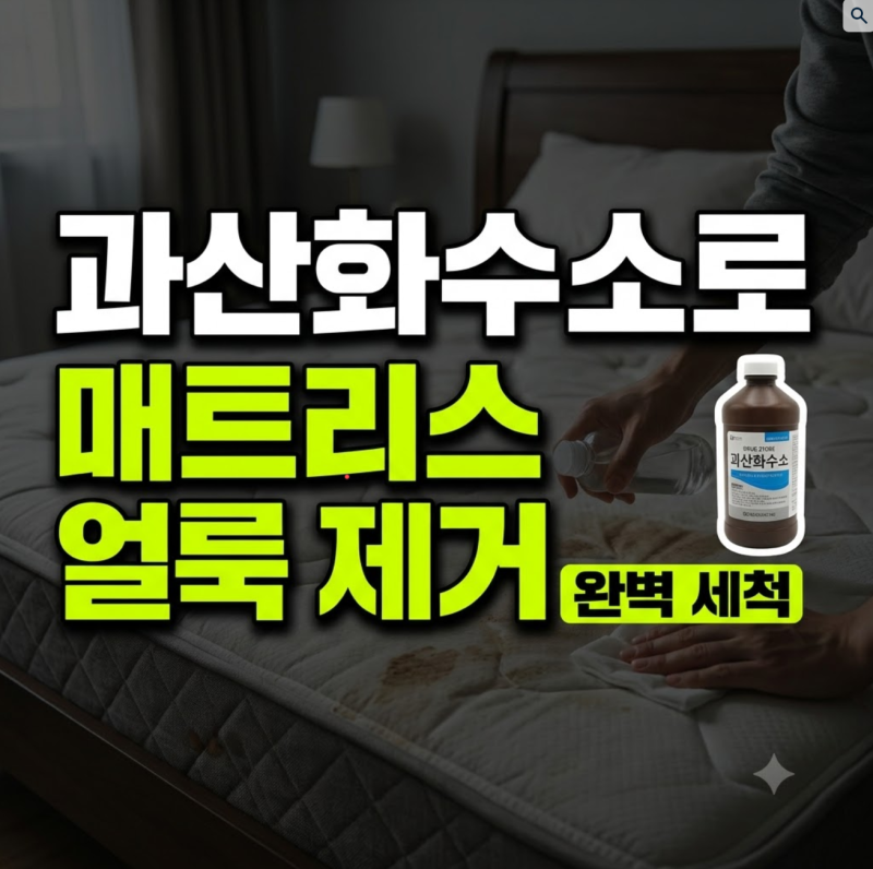 과산화수소 침대 얼룩 제거 방법: 피·소변·누런 땀자국 완벽 세척법