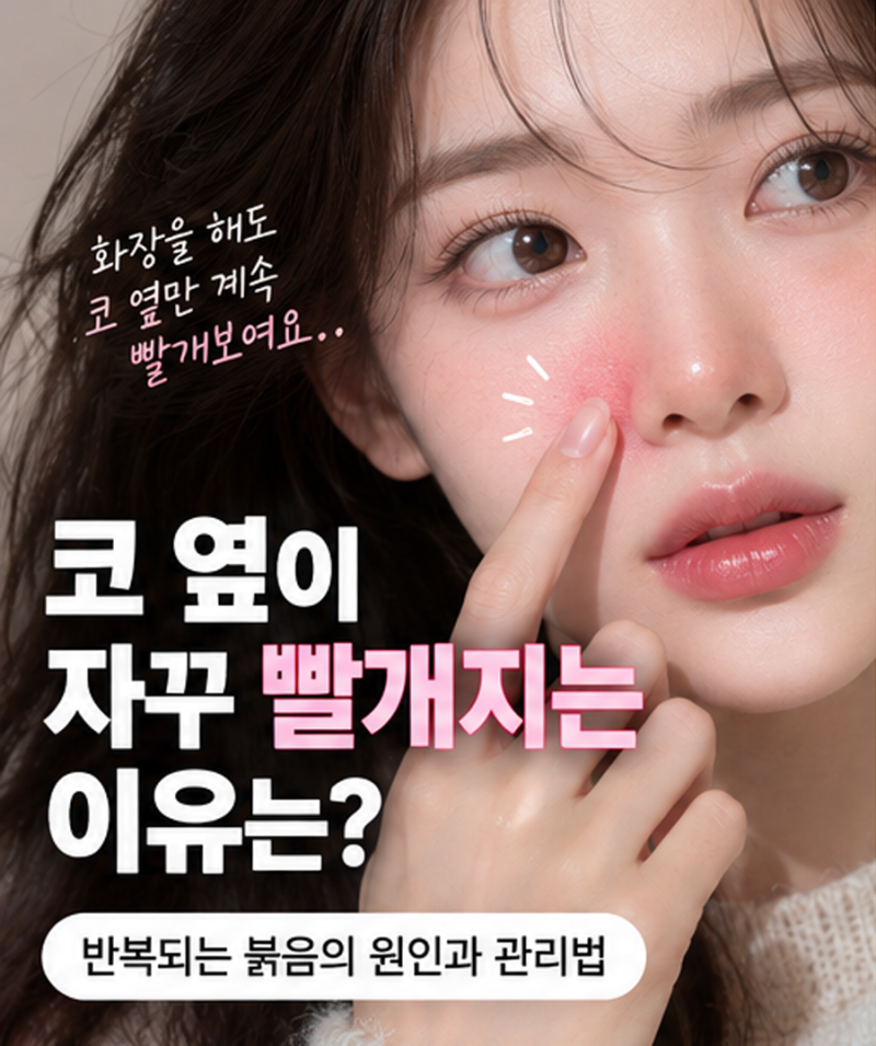 코 옆이 자꾸 빨개지는 이유는? 반복되는 붉음의 원인과 관리법