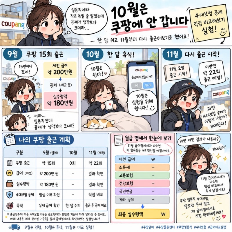 10월은 쿠팡알바 안 갑니다