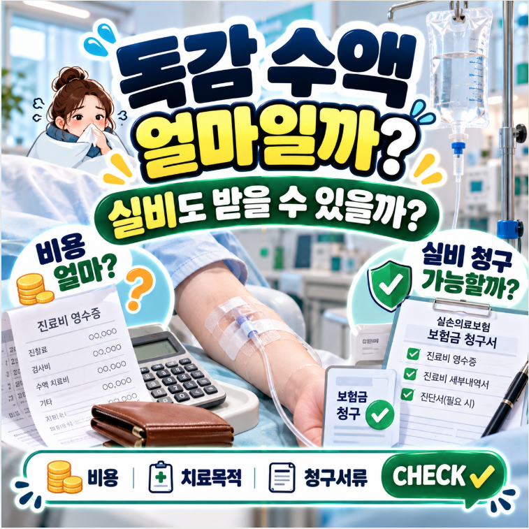 독감 수액 비용과 실비 청구, 맞기 전에 꼭 확인해야 할 것들