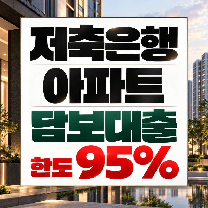 2금융 저축은행 아파트담보대출 대환으로 한도 95% 증액 상담받았습니다