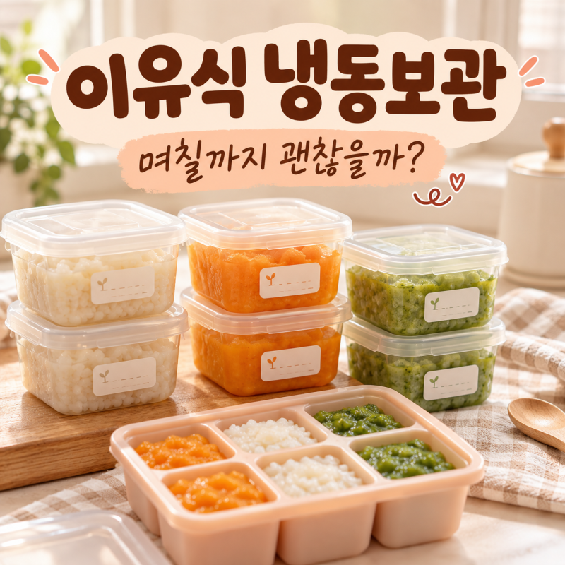 이유식 냉동보관 며칠까지? 재료별 소분과 보관 기준