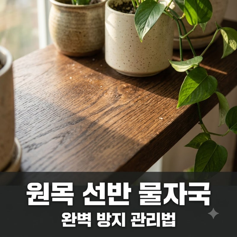원목 선반 화분 물 자국 방지법, 가구 손상 막는 5가지 팁