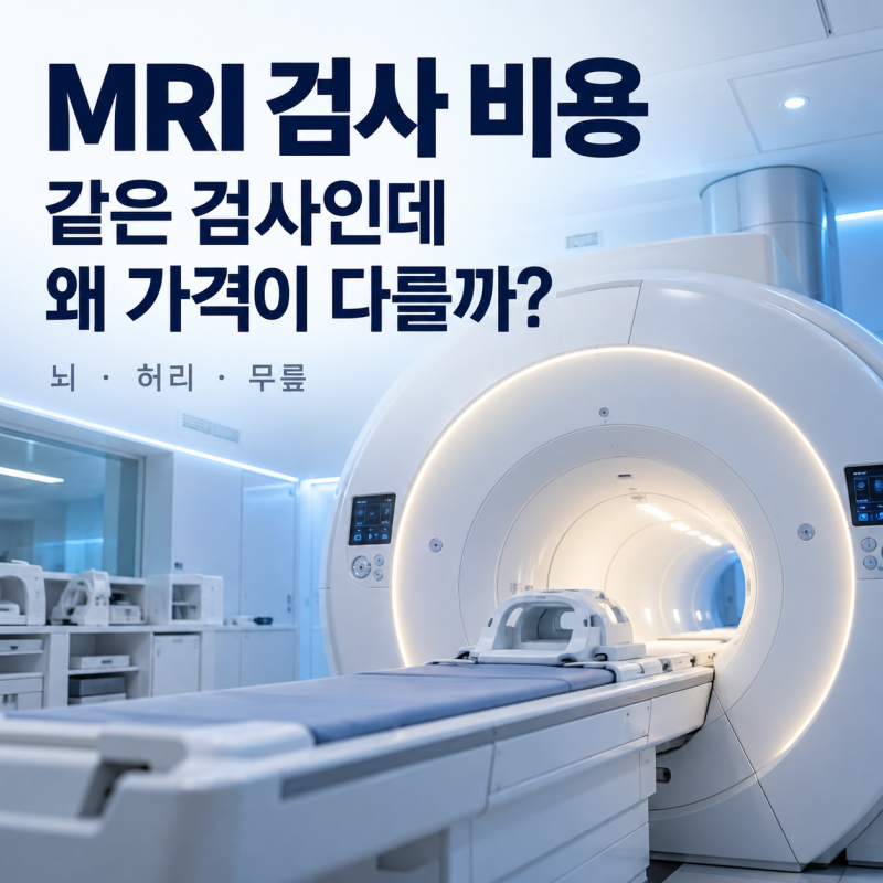 MRI 검사 비용｜뇌·허리·무릎, 병원 가기 전에 꼭 확인할 것