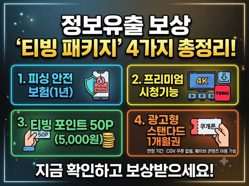 티빙 정보유출 보상 10월 30일까지 연장! 대상자·신청방법·지급일 완벽 총정리