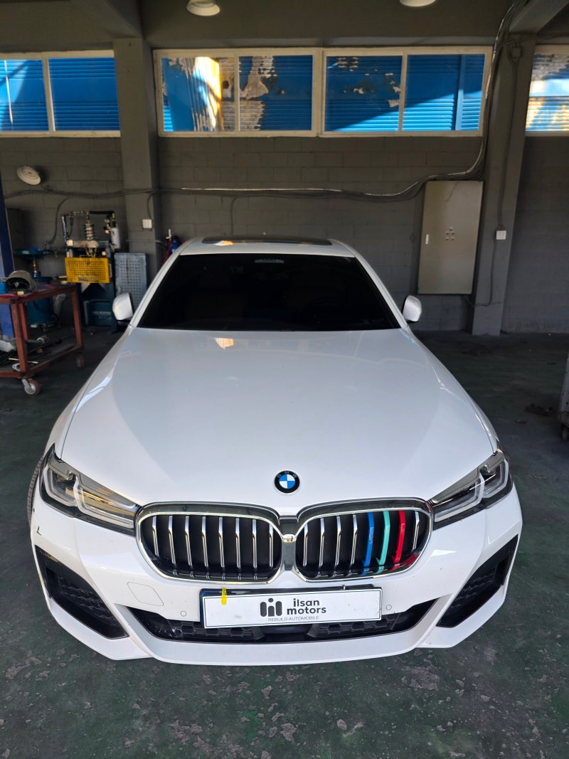 BMW 앞범퍼 판금도색, 지하주차장 기둥 접촉사고 수리 | 일산모터스 외제차 사고수리