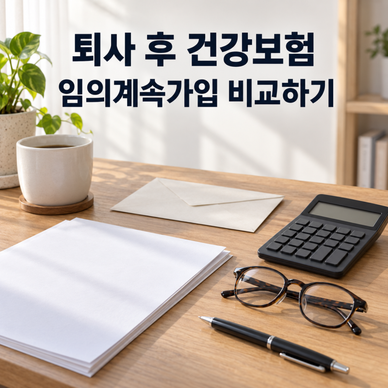 퇴사 후 건강보험료가 올랐다면｜임의계속가입 신청 전에 비교할 것
