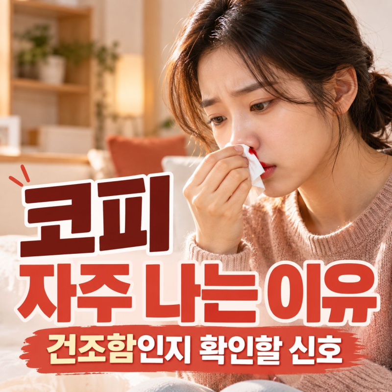 코피 자주 나는 이유, 건조함 때문인지 확인할 신호는?