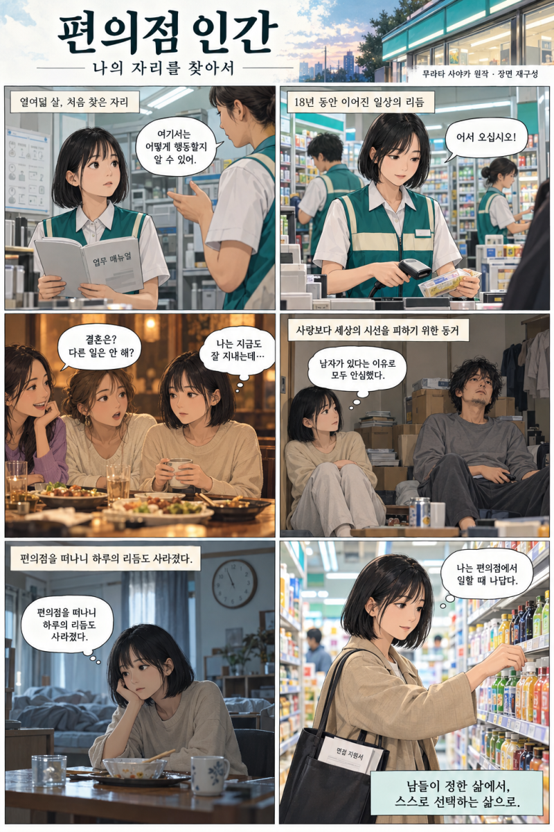현163, 《편의점 인간》 무라타 사야카〔村田沙耶香〕, 자신에게 맞는 삶을 살아가는 사람이....