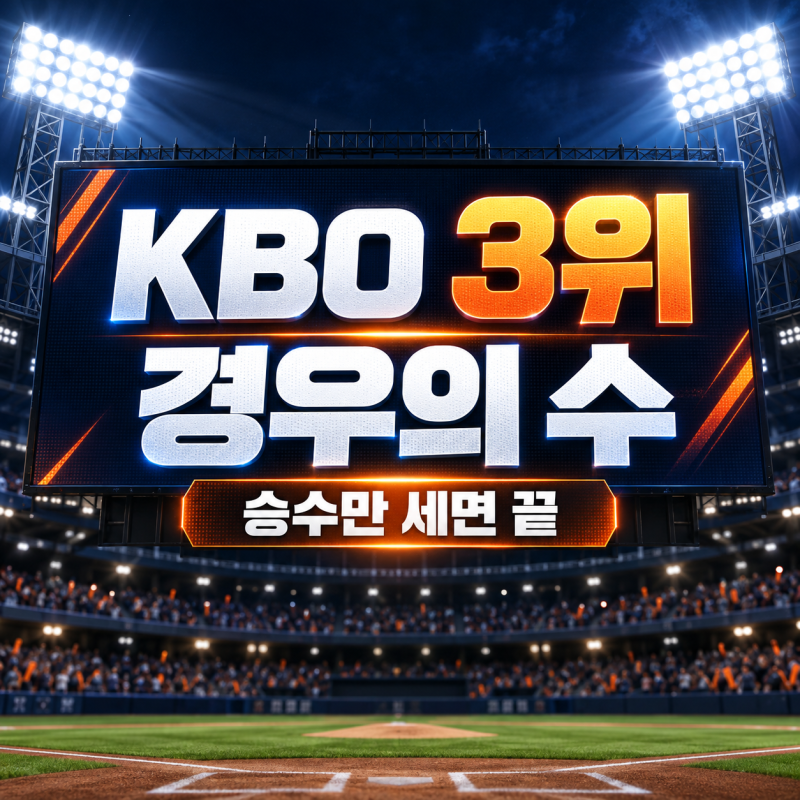 KBO 3위 경쟁 경우의 수, 남은 경기 승수만 세면 끝납니다 | KIA · LG · 두산 · 프로야구 순위