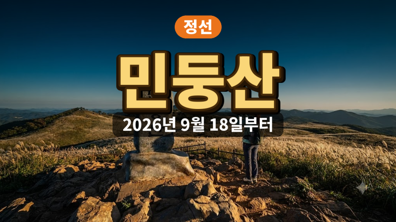 정선 민둥산 억새축제 기간 주차장 최단코스 2026