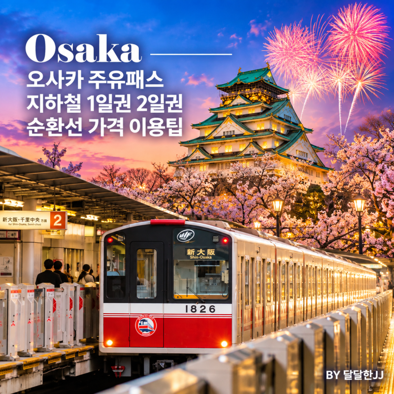 오사카 주유패스 지하철 1일권 2일권 순환선 가격 이용팁