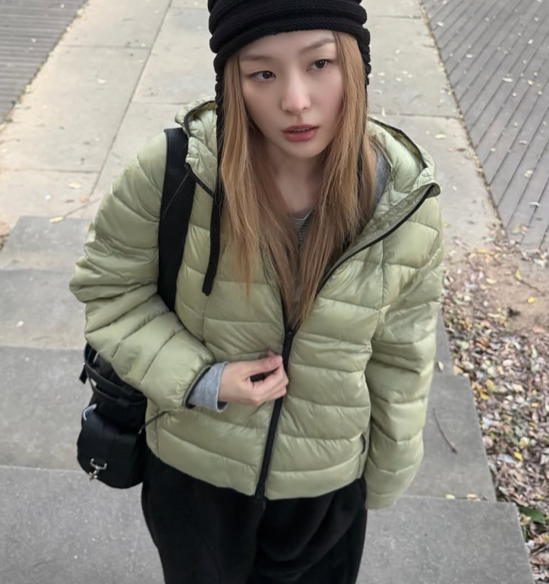 슬기 경량패딩 탑텐 에어테크 파카 올리브 topten airtech