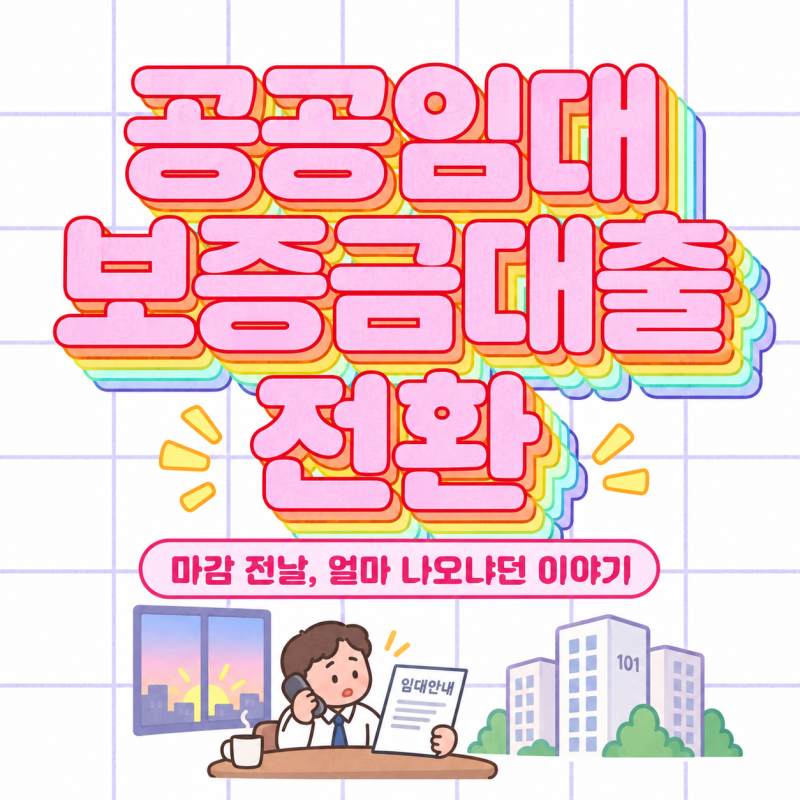 공공임대아파트보증금대출 전환 신청 마감 전날 감액하면 얼마 나오냐던 분의 이야기