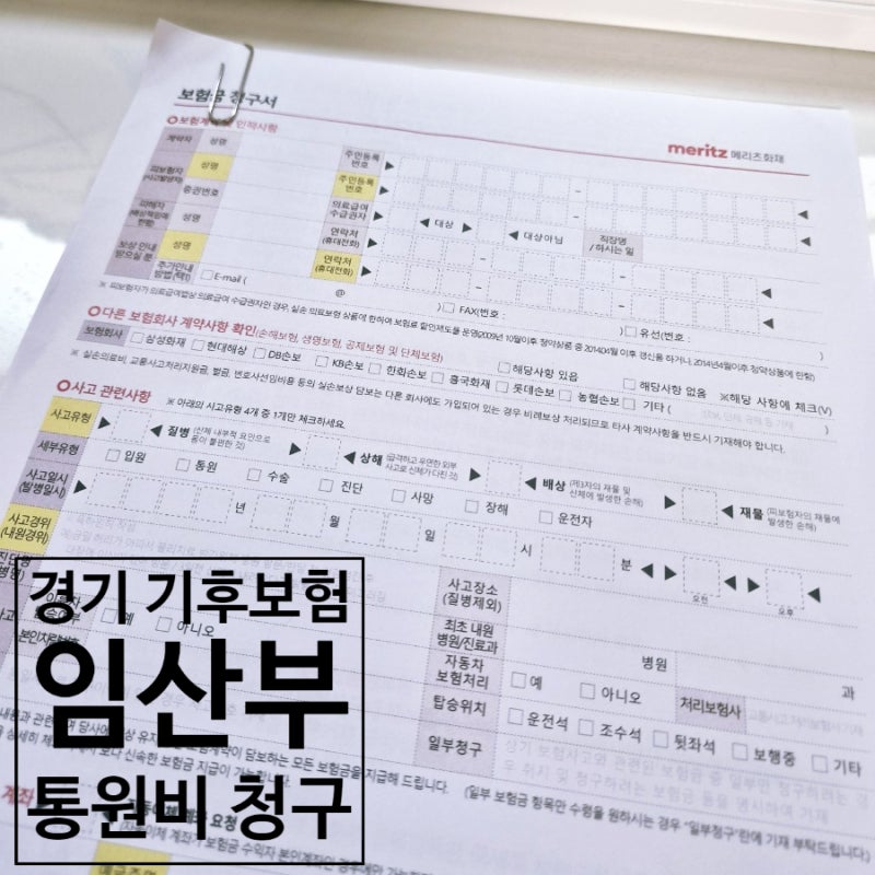 [임신일기] 경기도 기후 보험 임산부 통원비 청구 방법 및 후기