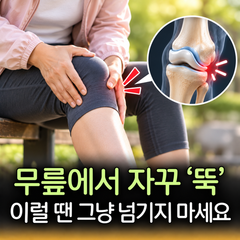 아프진 않은데 무릎에서 자꾸 ‘뚝’…” 그냥 넘겨도 되는 소리는 따로 있다