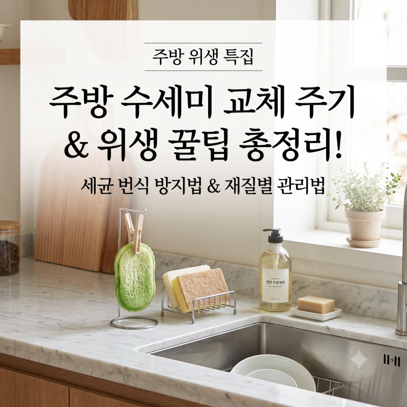 주방 수세미 교체 주기 언제일까? 위생적인 수세미 관리법 & 친환경 꿀팁