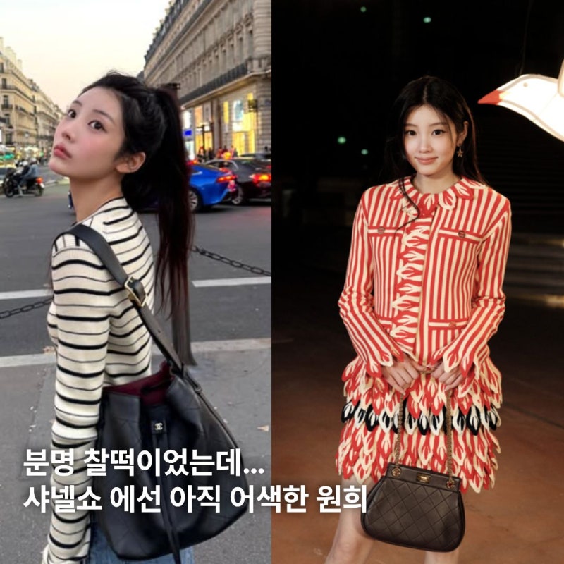아일릿 원희 샤넬 패션, 공항·인스타에서는 찰떡이었는데 샤넬 쇼에서는 조금 어색해